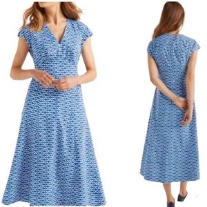 Boden Blue Patterned Dress